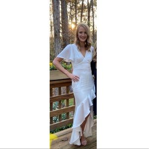 Lulu’s white dress- great for a bride to be!